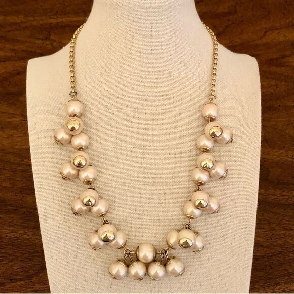 J.Crew | Faux Pearl Cluster Necklace | 18” Adjustable - Picture 2 of 2